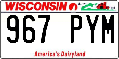 WI license plate 967PYM