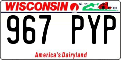 WI license plate 967PYP