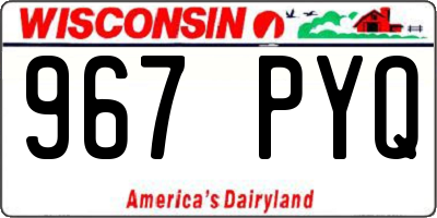 WI license plate 967PYQ
