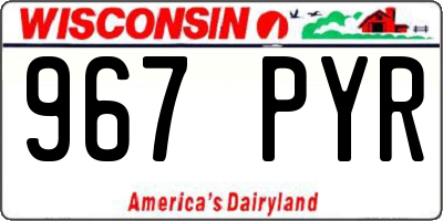 WI license plate 967PYR