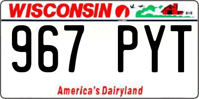 WI license plate 967PYT