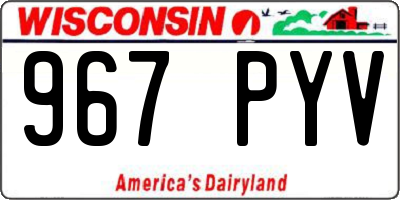 WI license plate 967PYV