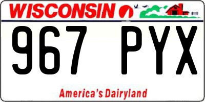 WI license plate 967PYX