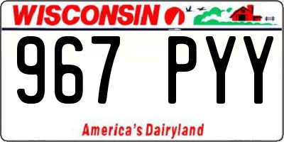 WI license plate 967PYY