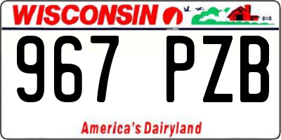 WI license plate 967PZB