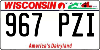 WI license plate 967PZI