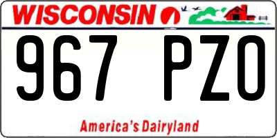WI license plate 967PZO