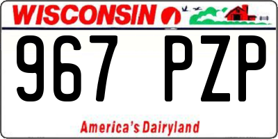 WI license plate 967PZP