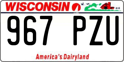 WI license plate 967PZU