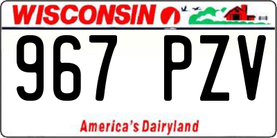 WI license plate 967PZV