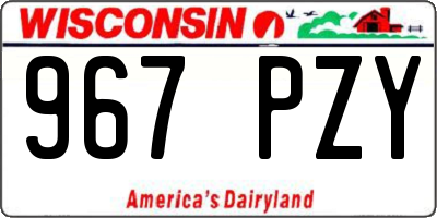 WI license plate 967PZY