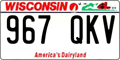 WI license plate 967QKV