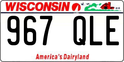 WI license plate 967QLE