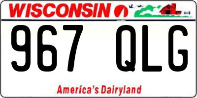 WI license plate 967QLG