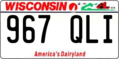 WI license plate 967QLI