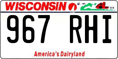 WI license plate 967RHI