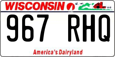 WI license plate 967RHQ