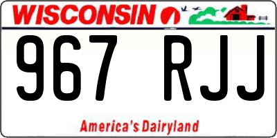 WI license plate 967RJJ