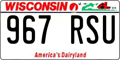 WI license plate 967RSU