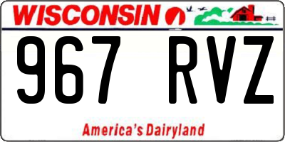 WI license plate 967RVZ