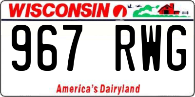 WI license plate 967RWG
