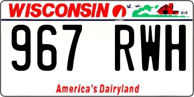 WI license plate 967RWH