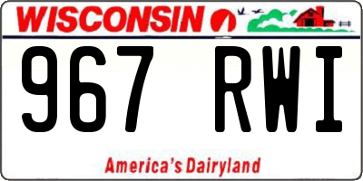 WI license plate 967RWI
