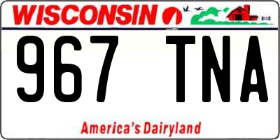 WI license plate 967TNA