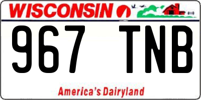 WI license plate 967TNB
