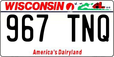WI license plate 967TNQ
