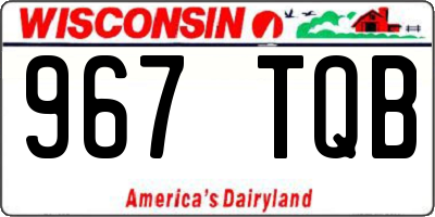 WI license plate 967TQB