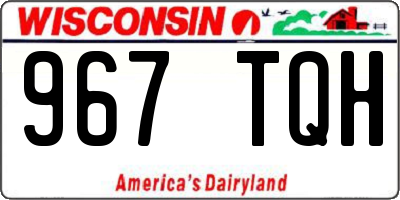 WI license plate 967TQH