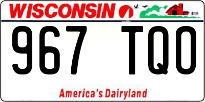 WI license plate 967TQO