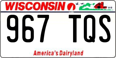 WI license plate 967TQS