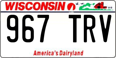 WI license plate 967TRV