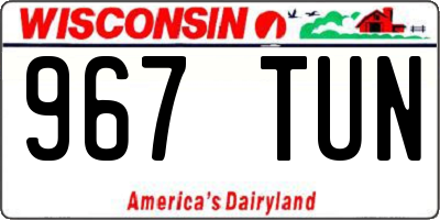 WI license plate 967TUN