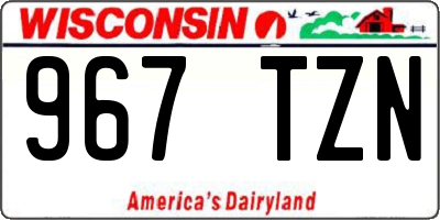 WI license plate 967TZN