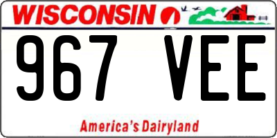 WI license plate 967VEE