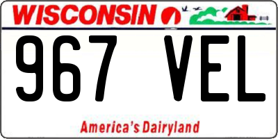 WI license plate 967VEL