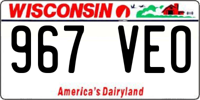 WI license plate 967VEO