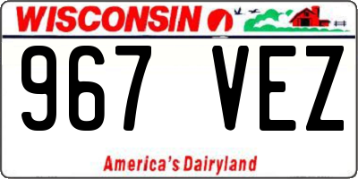 WI license plate 967VEZ
