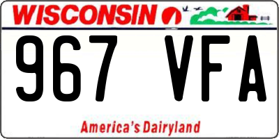 WI license plate 967VFA