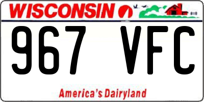 WI license plate 967VFC