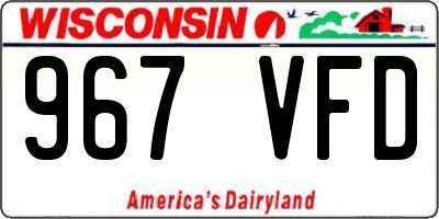 WI license plate 967VFD