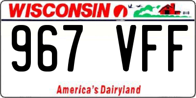 WI license plate 967VFF