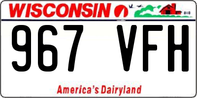 WI license plate 967VFH