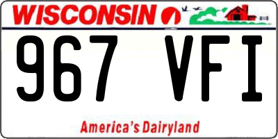WI license plate 967VFI