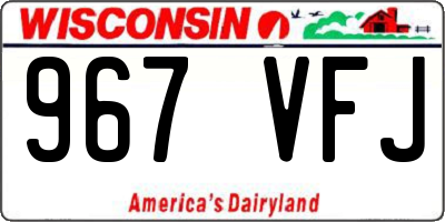 WI license plate 967VFJ