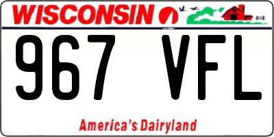 WI license plate 967VFL
