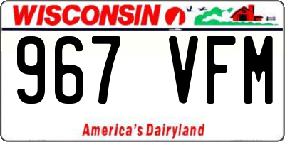 WI license plate 967VFM